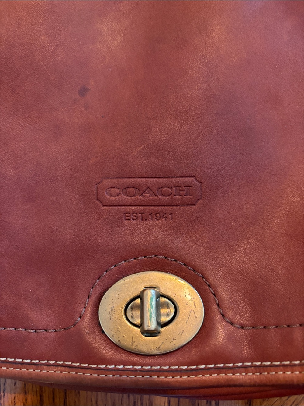 Coach 65th Anniversary Legacy Ali Flap Shoulder Bag Whiskey Vachetta 11134 - Picture 2 of 9